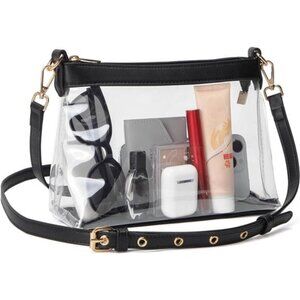 Clear Bag for Stadium Events Clear Crossbody Purse for Women Small Travel Bag